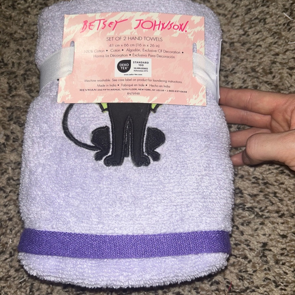 Black Cat Halloween Hand Towel Set
